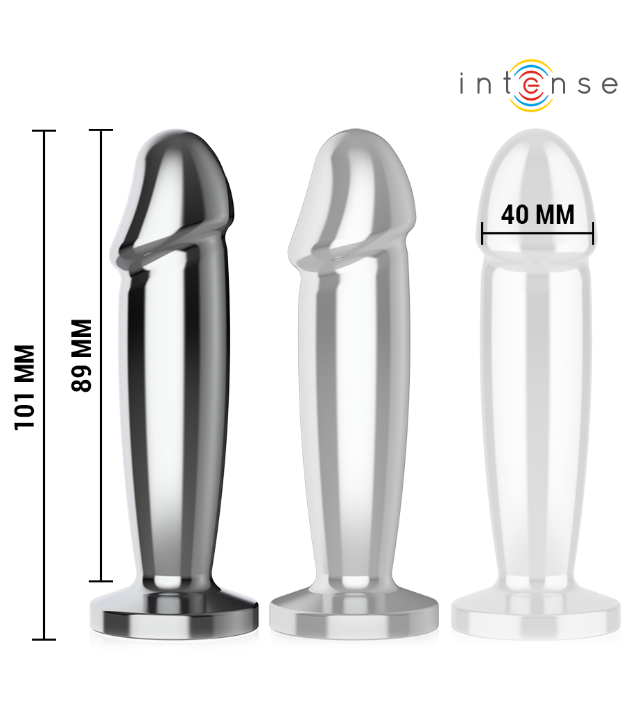 INTENSE - ANAL PLUG 10 VIBRAZIONI DILDO METALLO CON TELECOMANDO M