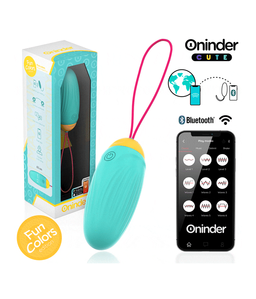 ONINDER CUTE - ŒUF VIBRANT LOVE PLEASURE - PIERRES EN SILICONE ROTATIVES - APPLICATION MONDIALE GRATUITE