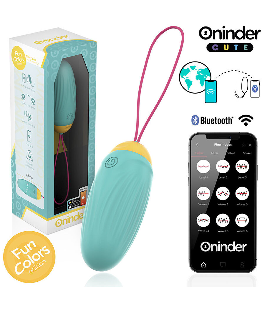 ONINDER CUTE - UOVO VIBRANTE LOVE PLEASURE - GEMME ROTANTI IN SILICONE - APP GLOBALE GRATUITA