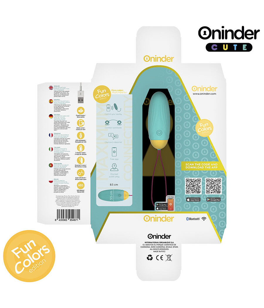 ONINDER CUTE - ŒUF VIBRANT LOVE PLEASURE - PIERRES EN SILICONE ROTATIVES - APPLICATION MONDIALE GRATUITE