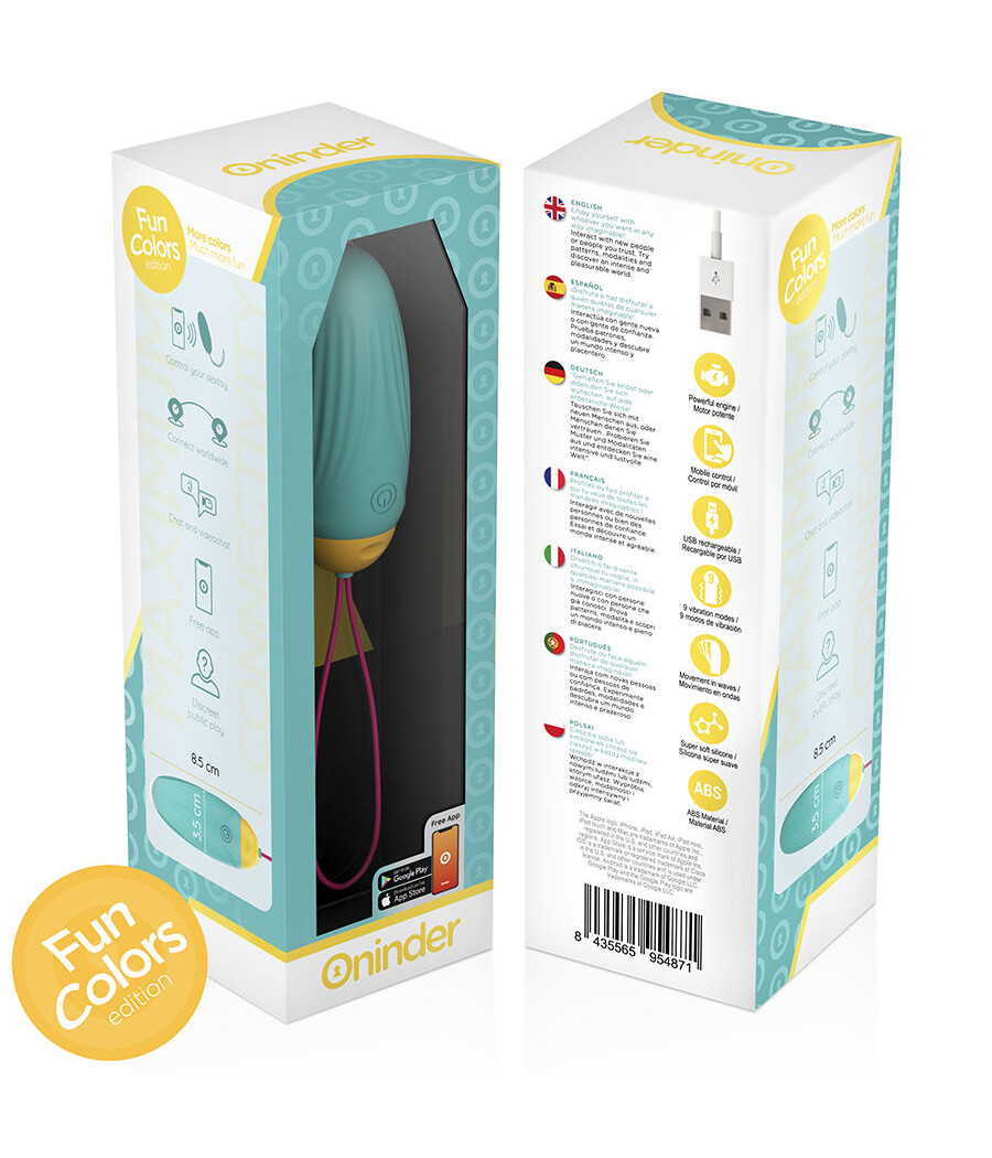 ONINDER CUTE - LOVE PLEASURE HUEVO VIBRO-GEMAS ROTADORAS SILICONA - APP MUNDIAL GRATUITA