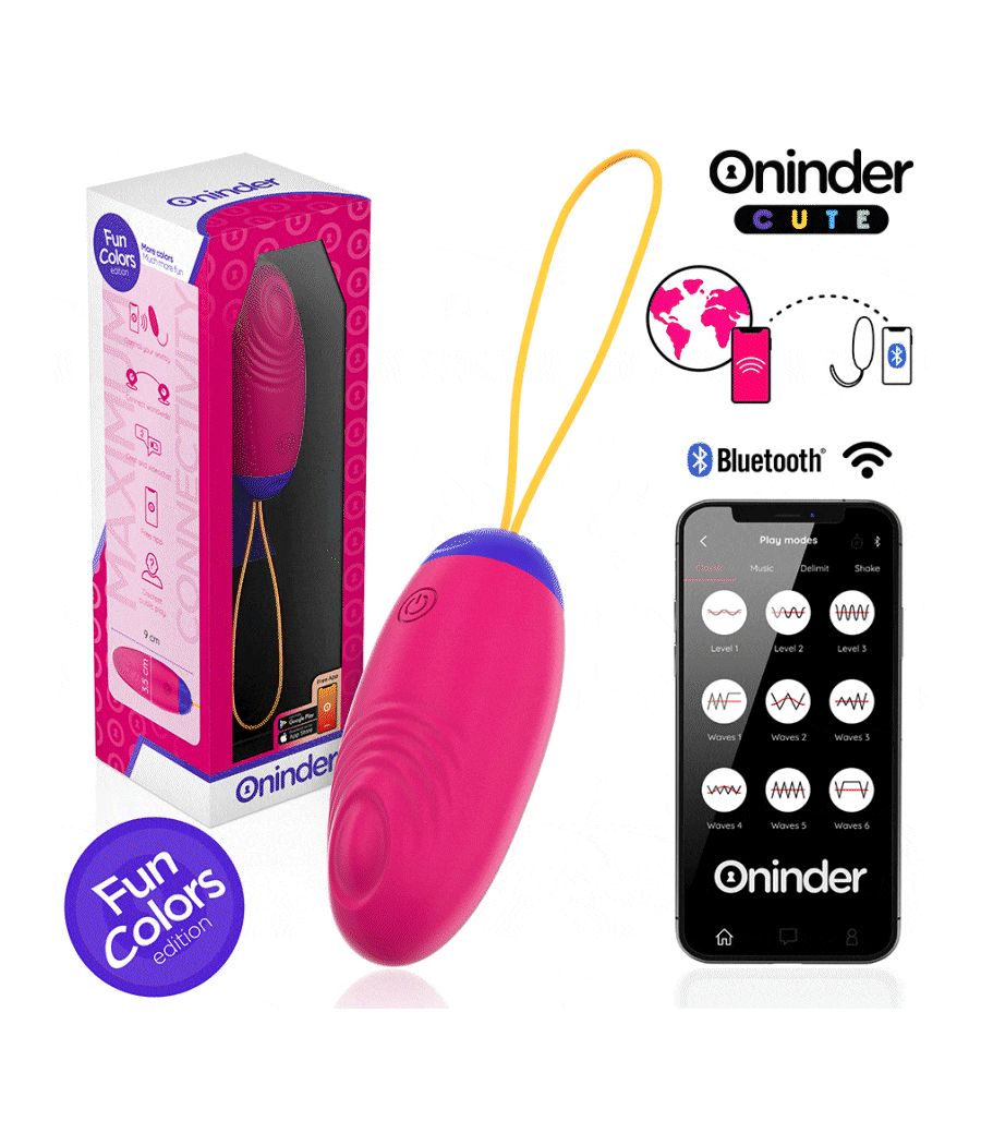 ONINDER CUTE - LOVE PLEASURE HUEVO VIBRO-WAVE TAPPING SILICONA - APP MUNDIAL GRATUITA