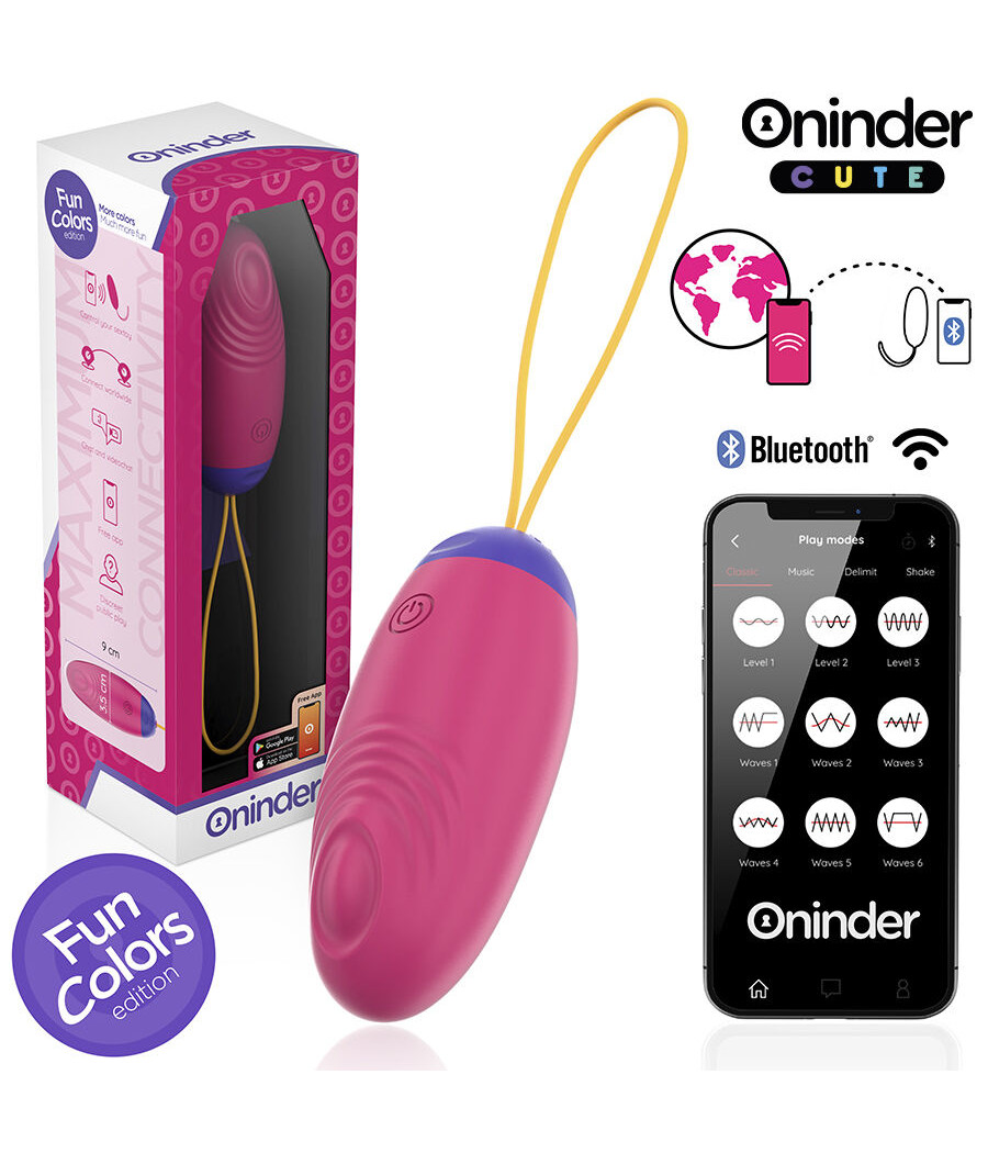 ONINDER CUTE - OVO DE SILICONE COM VIBRAÇÕES PARA PRAZER E AMOR - APLICATIVO GRATUITO GLOBAL