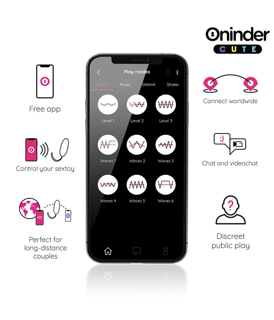 ONINDER CUTE - ŒUF EN SILICONE À VIBRATIONS ET TAPOTEMENTS - APPLICATION MONDIALE GRATUITE