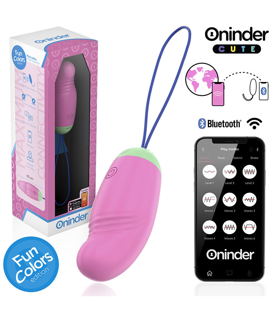 ONINDER CUTE - LOVE PLEASURE 360° VIBRATING-ROTATING SILICONE EGG - FREE GLOBAL APP