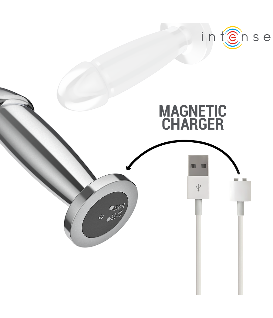 INTENSE - ANAL PLUG 10 VIBRATIONS METAL DILDO WITH REMOTE CONTROL M