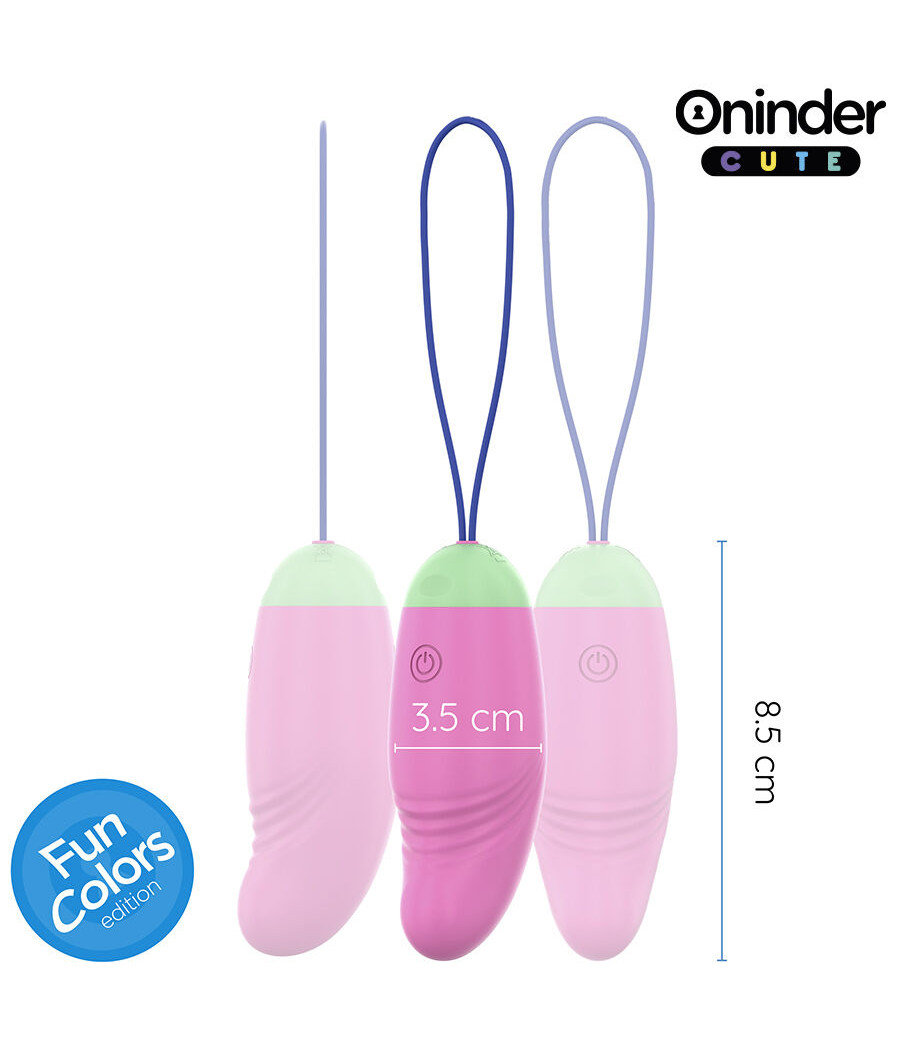 ONINDER CUTE - UOVO IN SILICONE VIBRANTE-ROTANTE A 360° PER AMARE IL PIACERE - APP GLOBALE GRATUITA