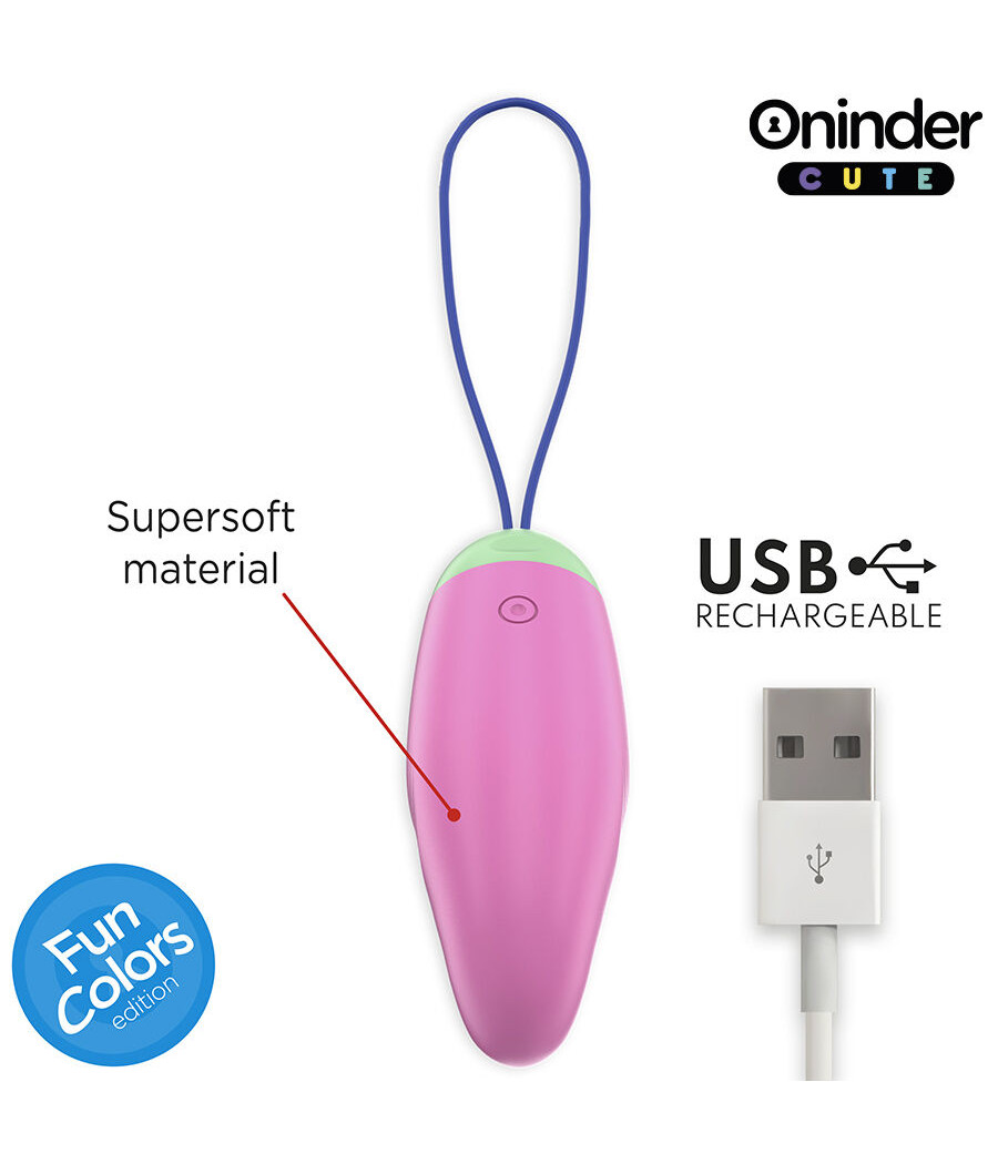 ONINDER CUTE - OVO DE SILICONE VIBRATÓRIO E GIRATÓRIO 360° PARA PRAZER E AMOR - APLICATIVO GRATUITO GLOBAL