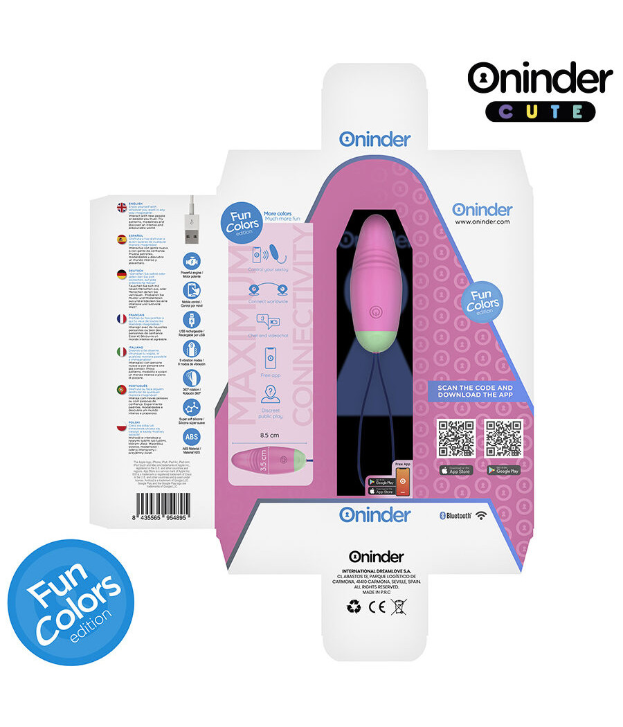 ONINDER CUTE - ŒUF EN SILICONE VIBRANT ET ROTATIF À 360° - APPLICATION MONDIALE GRATUITE