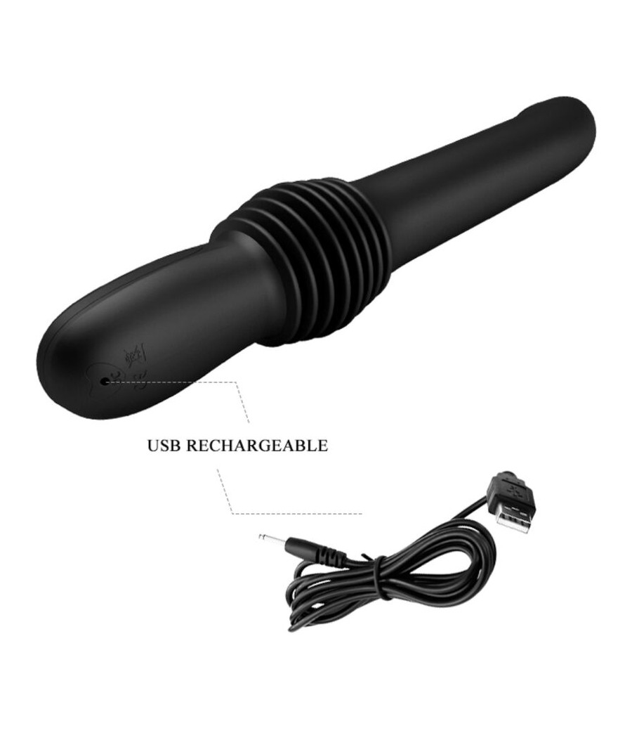 PRETTY LOVE - PAZUZU VIBRATOR 3 THRUST MODES BLACK