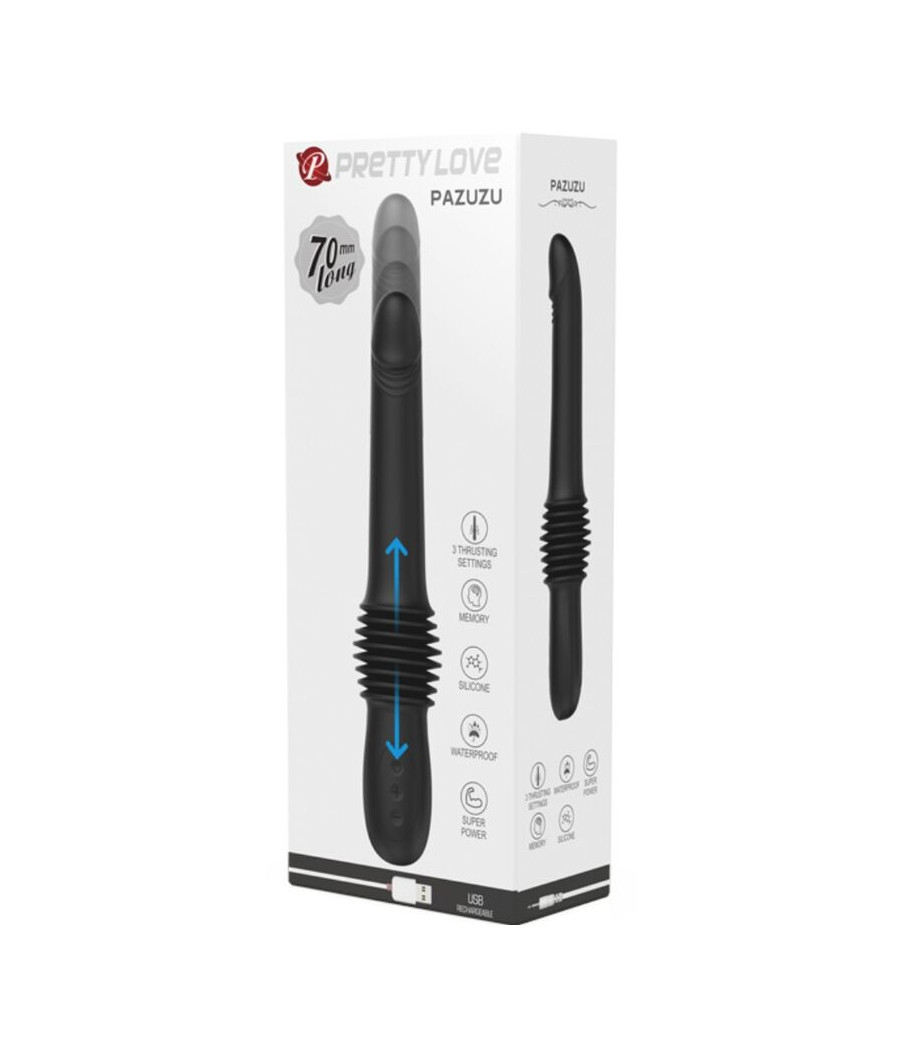 PRETTY LOVE - VIBRATEUR PAZUZU 3 MODES DE POUSSÉE NOIR