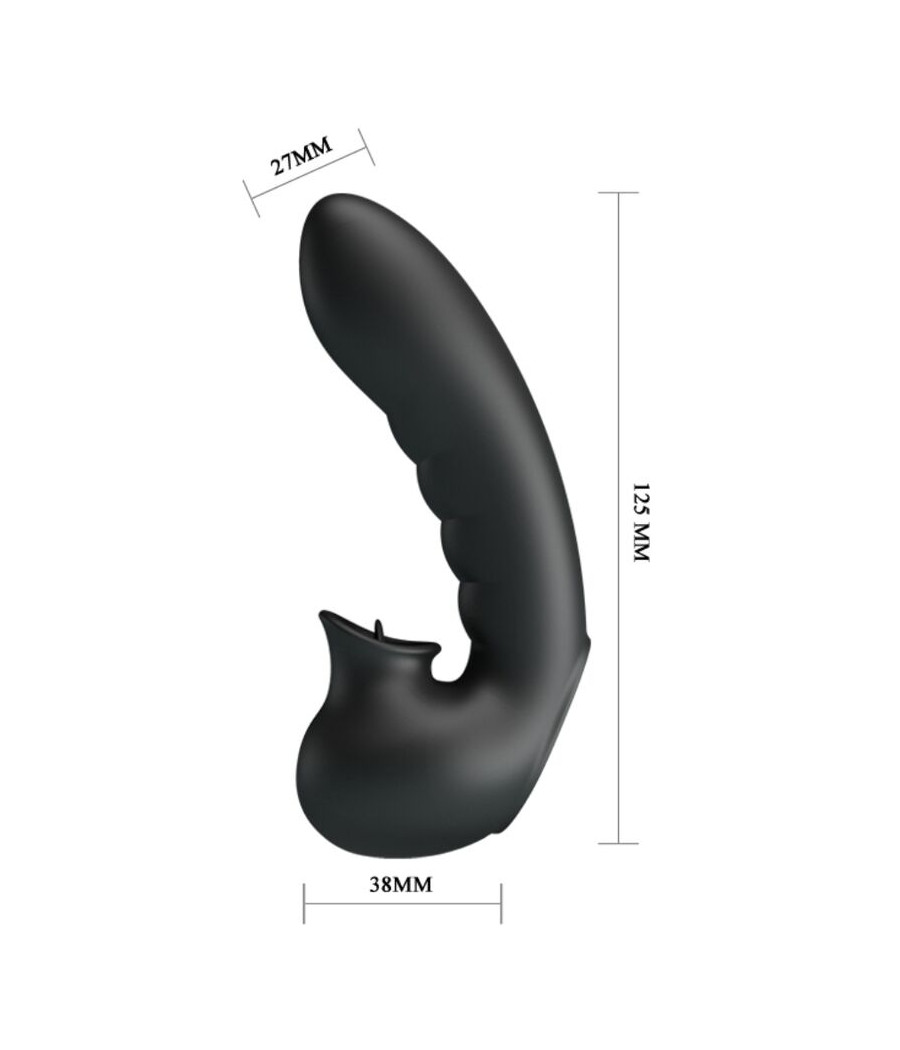 PRETTY LOVE - HOBGOBLIN VIBRATING FINGER CASE 12 VIBRATIONS + CLITORIS STIMULATOR BLACK