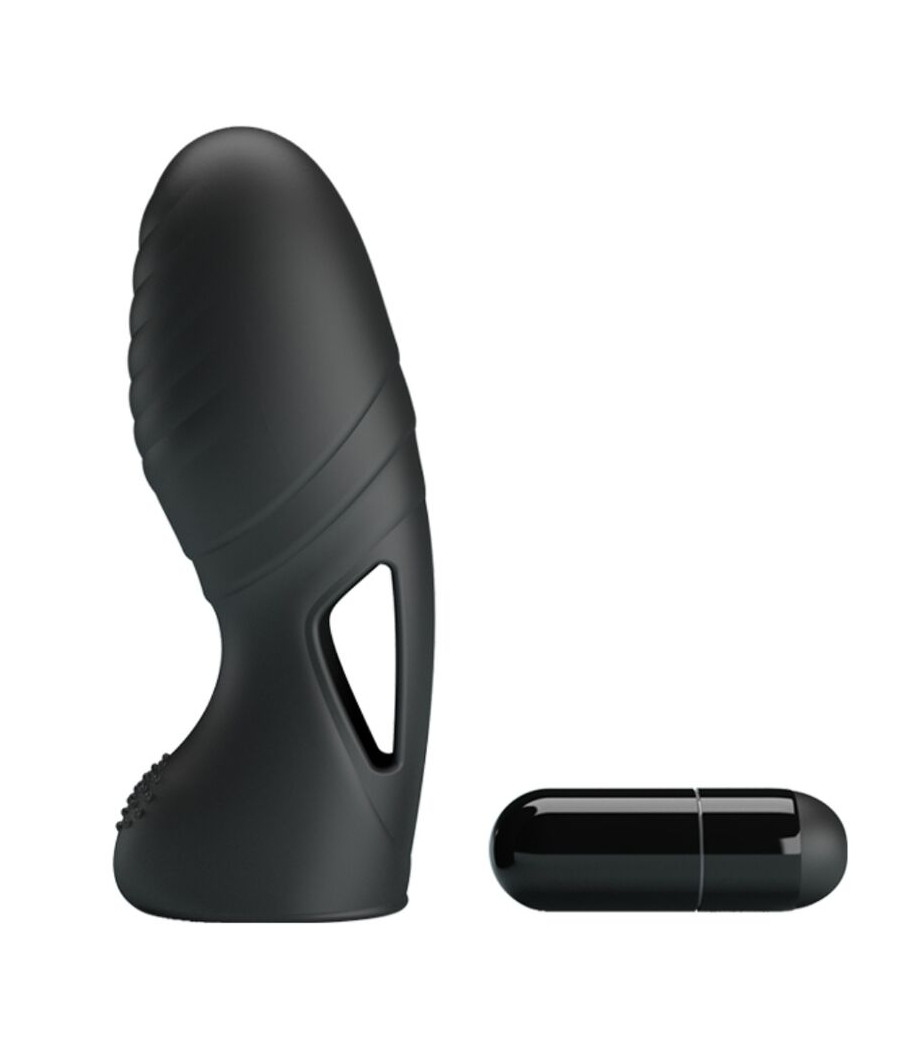 PRETTY LOVE - ALAN VIBRATEUR DE DOIGTS EN SILICONE NOIR