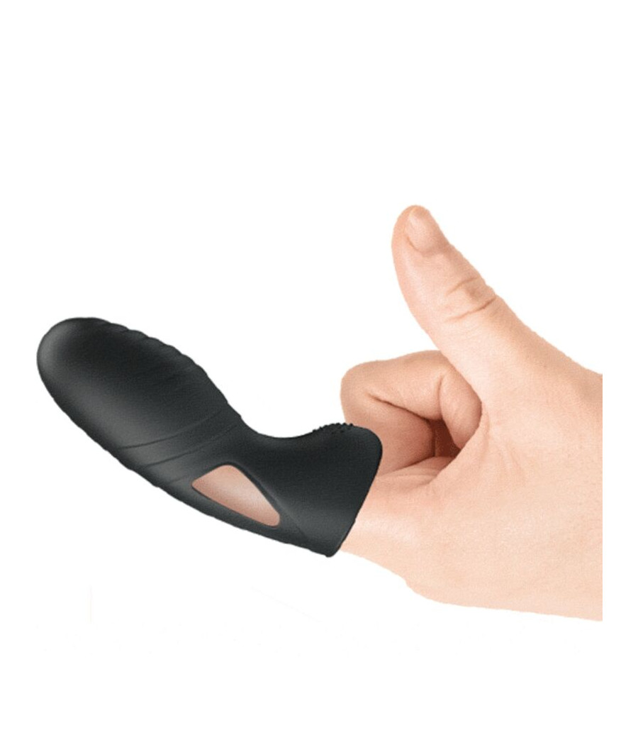 PRETTY LOVE - ALAN VIBRATEUR DE DOIGTS EN SILICONE NOIR