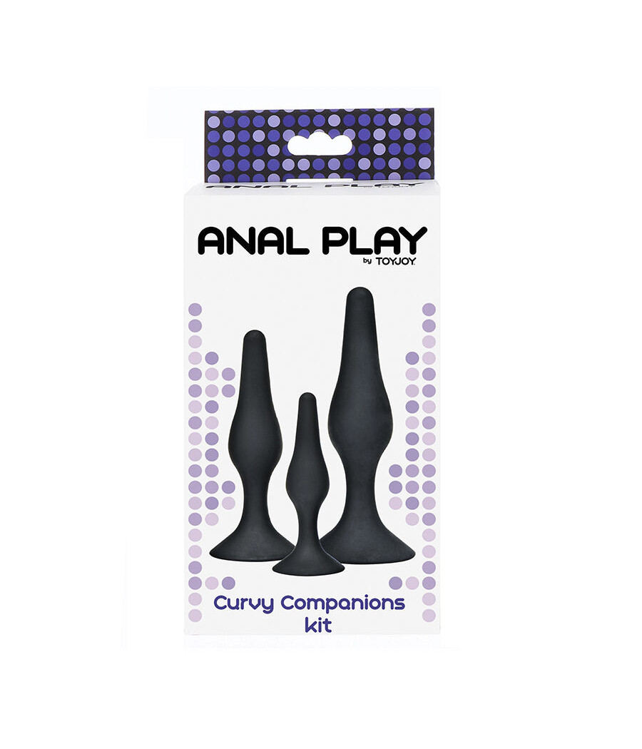 TOYJOY - ANAL PLAY CURVY COMPANIONS ANAL PLUG 3 PIECES BLACK