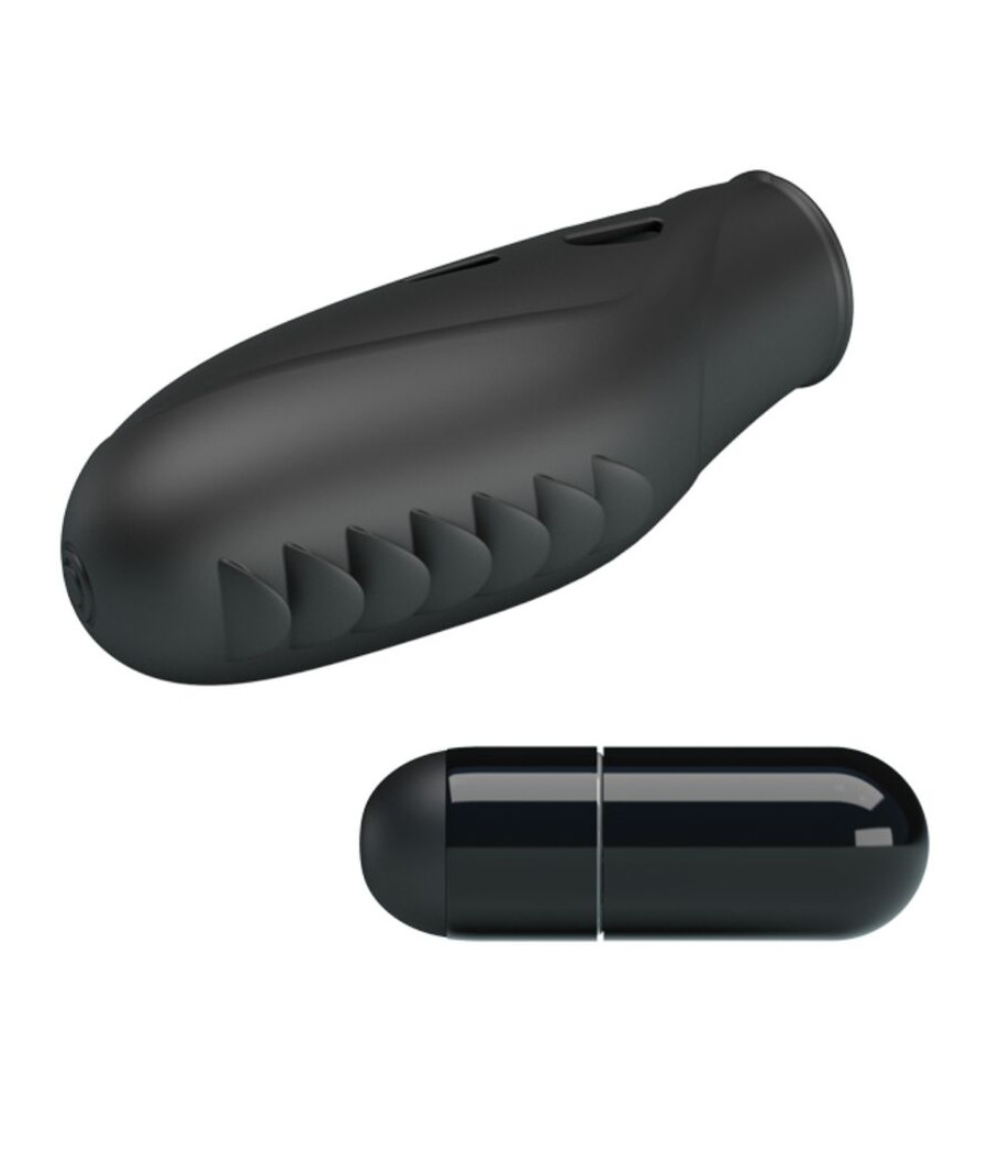 PRETTY LOVE - GILO SILICONE FINGER VIBRATOR BLACK