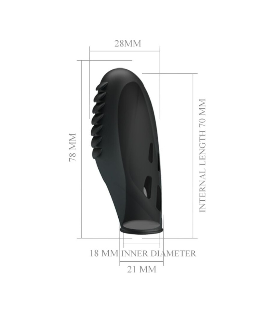 PRETTY LOVE - VIBRATEUR DOIGT EN SILICONE GILO NOIR