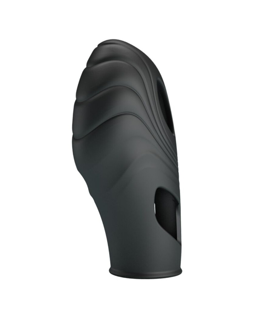 PRETTY LOVE - VIBRATORE DA DITA IN SILICONE LICH NERO