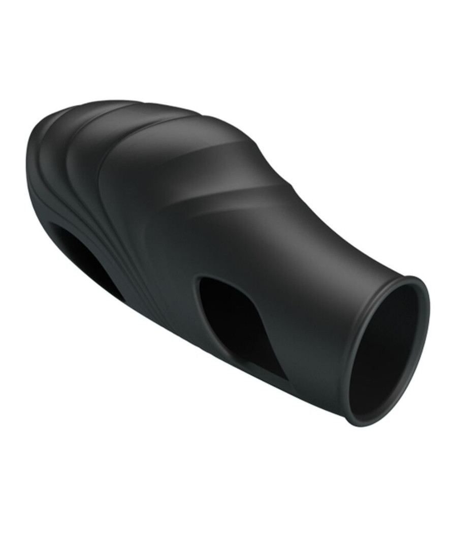 PRETTY LOVE - VIBRATORE DA DITA IN SILICONE LICH NERO