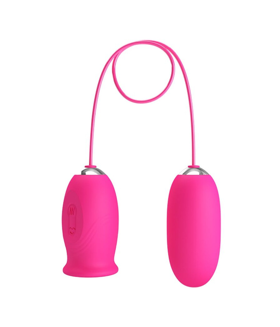 PRETTY LOVE - OVO VIBRADOR DAISY + LÍNGUA ESTIMULANTE DE CLITÓRIS ROSA
