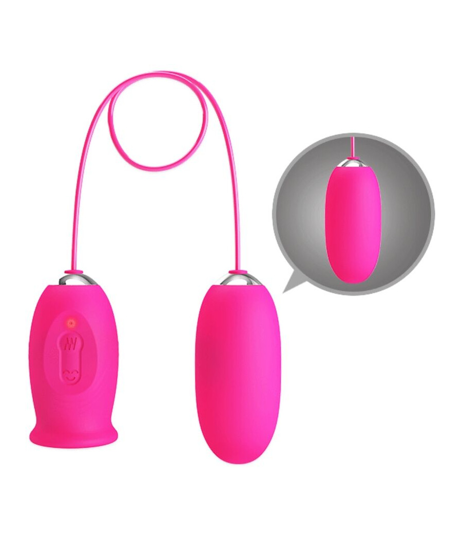 PRETTY LOVE - DAISY HUEVO VIBRADOR + LENGUA ESTIMULADORA DE CLÍTORIS ROSA