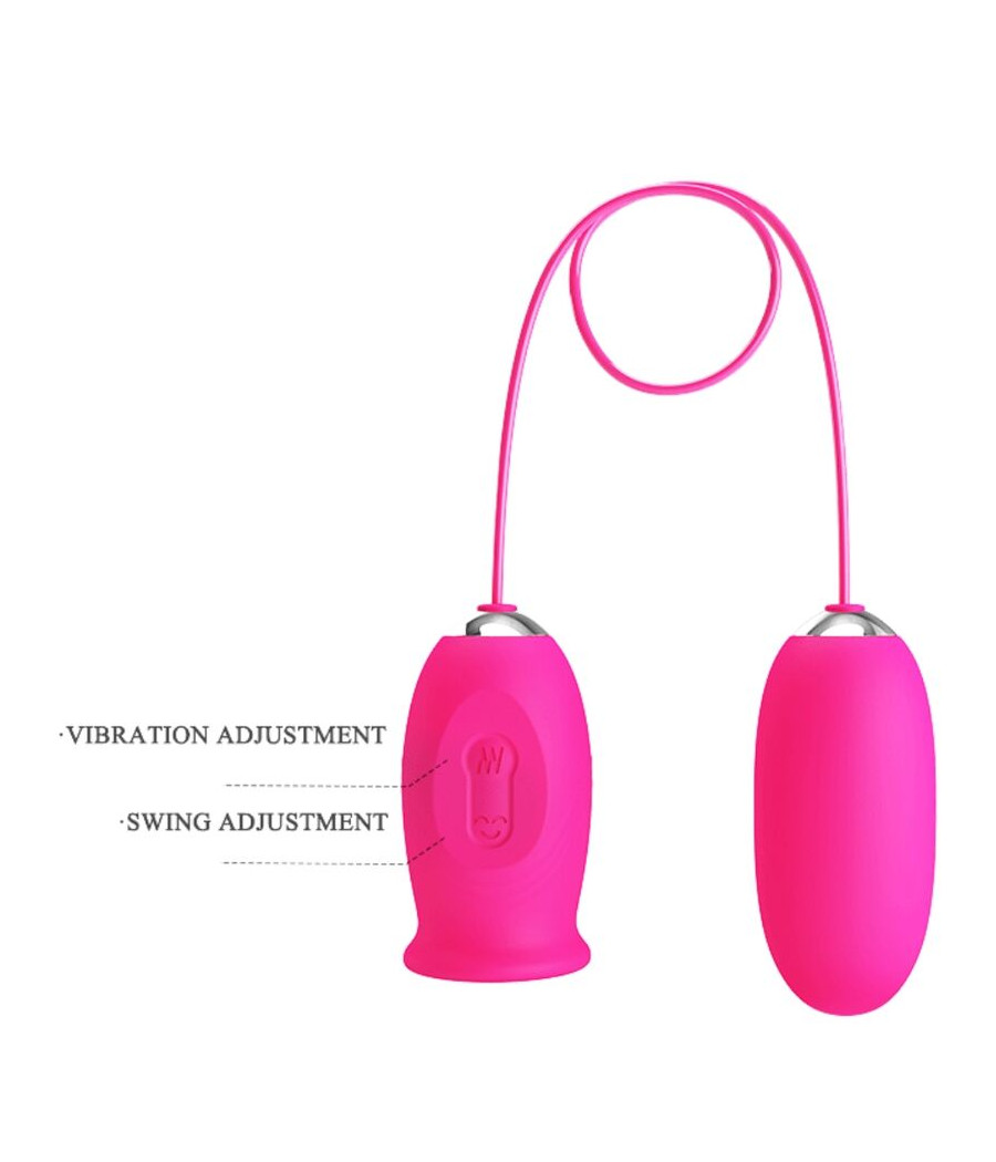 PRETTY LOVE - DAISY HUEVO VIBRADOR + LENGUA ESTIMULADORA DE CLÍTORIS ROSA
