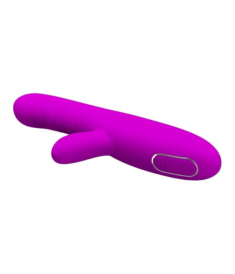 PRETTY LOVE - ANGELIQUE MULTIFUNCTION VIBRATOR + CLITORIS STIMULATOR PURPLE