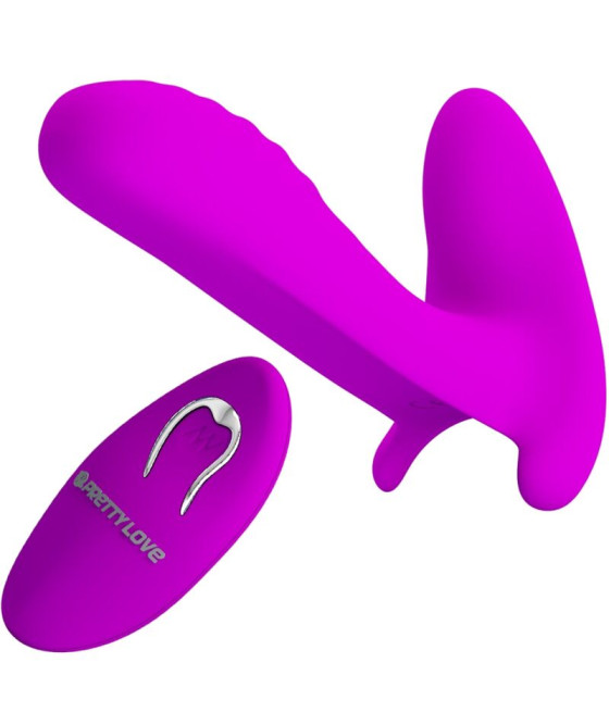 PRETTY LOVE - MASAJEADOR & VIBRADOR 12 VIBRACIONES CONTROL REMOTO MORADO
