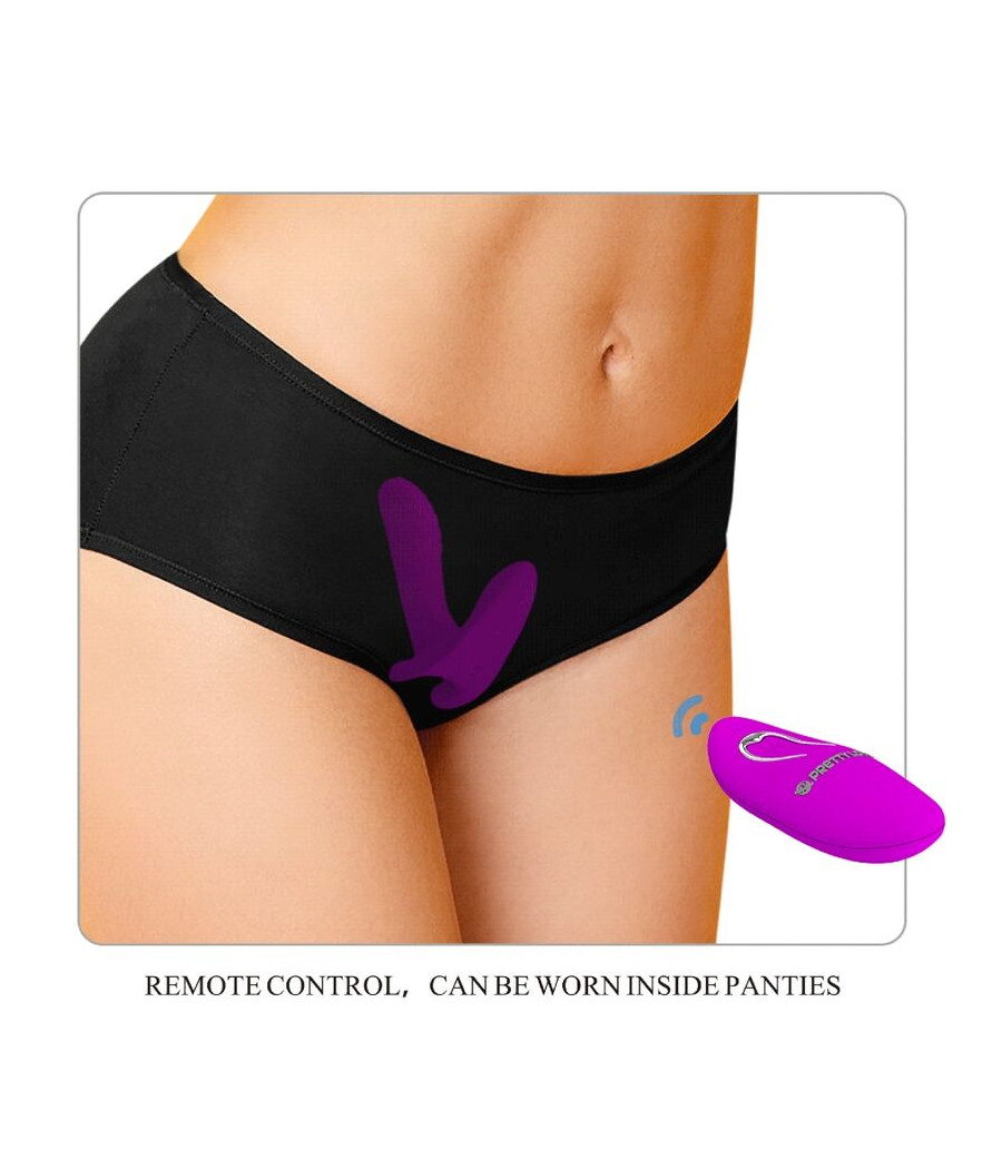 PRETTY LOVE - MASSAGER & VIBRATOR 12 VIBRATIONS REMOTE CONTROL PURPLE