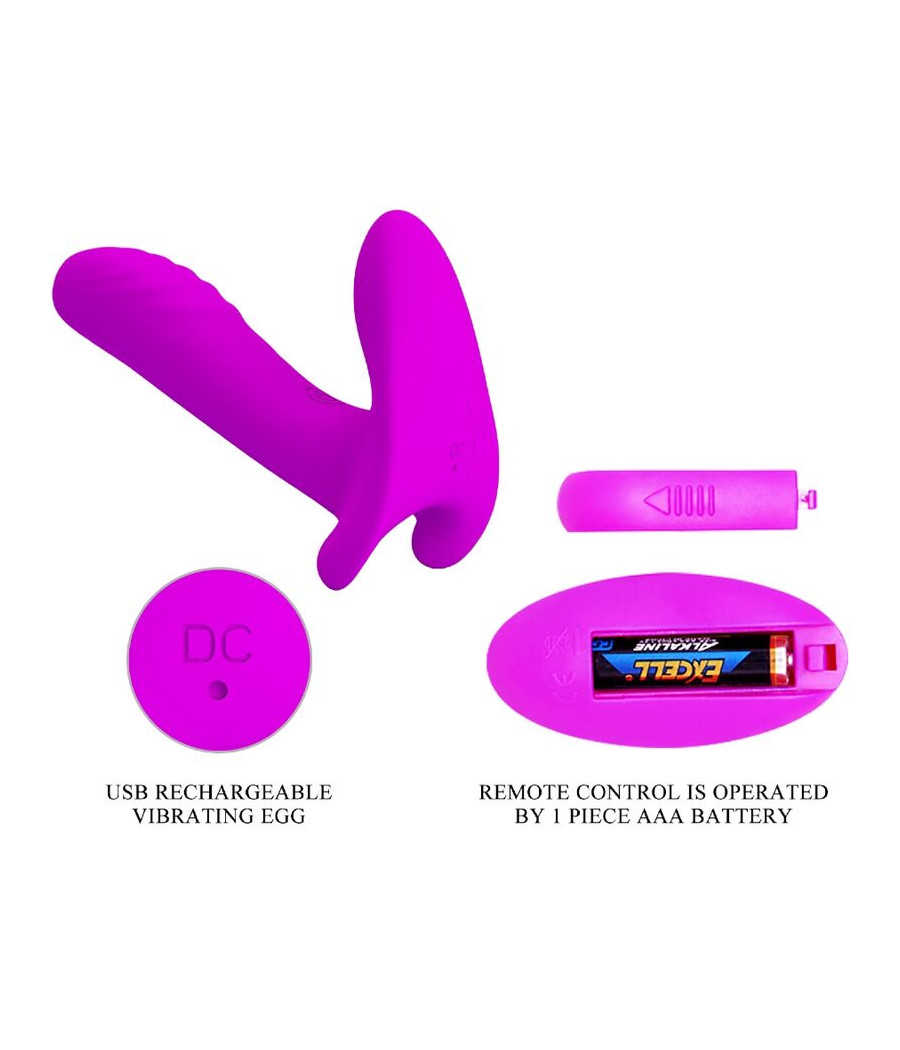 PRETTY LOVE - MASSAGEADOR E VIBRADOR 12 VIBRAÇÕES CONTROLE REMOTO ROXO