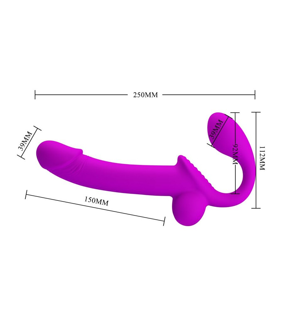 PRETTY LOVE - ESTIMULADOR KELPIE DOUBLE STRAP-ON ROXO