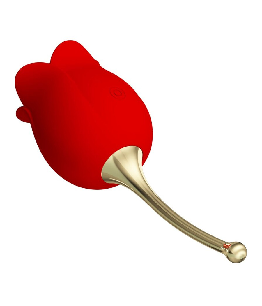 PRETTY LOVE - ROSE LOVER STIMOLATORE CLITORIDEO ROSE 12 VIBRAZIONI ROSSO