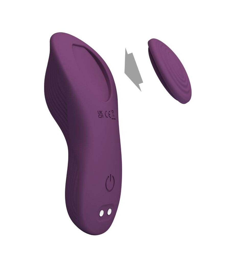 PRETTY LOVE - MANE LAY ON CLITORIS MASSAGER 10 VIBRATIONS REMOTE CONTROL PURPLE