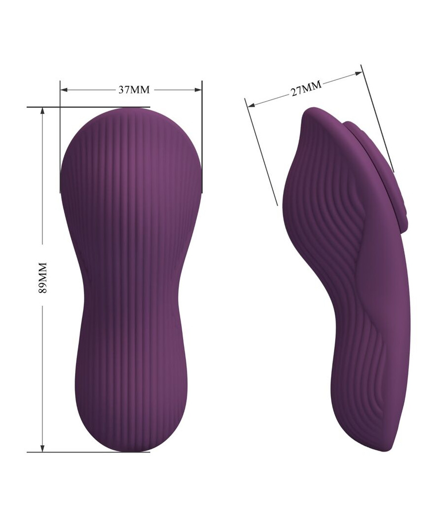 PRETTY LOVE - MANE LAY ON CLITORIS MASSAGER 10 VIBRATIONEN FERNBEDIENUNG LILA