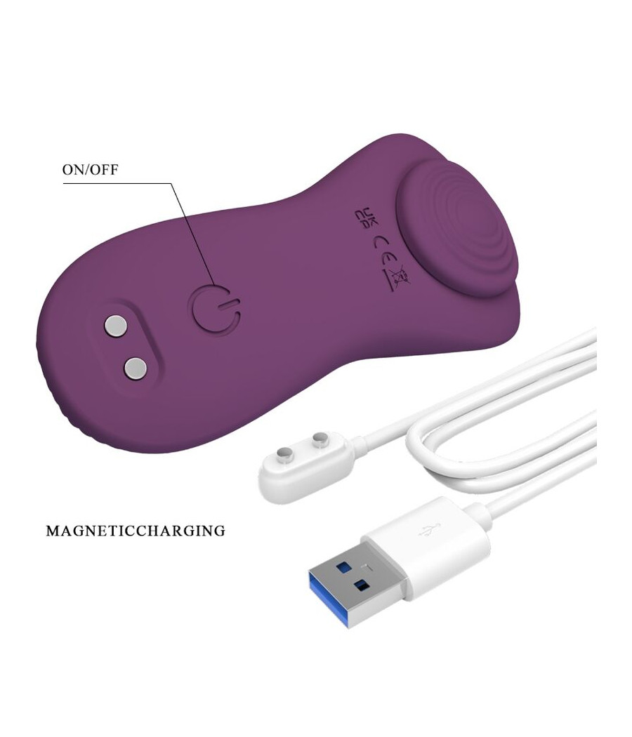 PRETTY LOVE - MANE LAY ON MASSEUR DE CLITORIS 10 VIBRATIONS TÉLÉCOMMANDE VIOLET