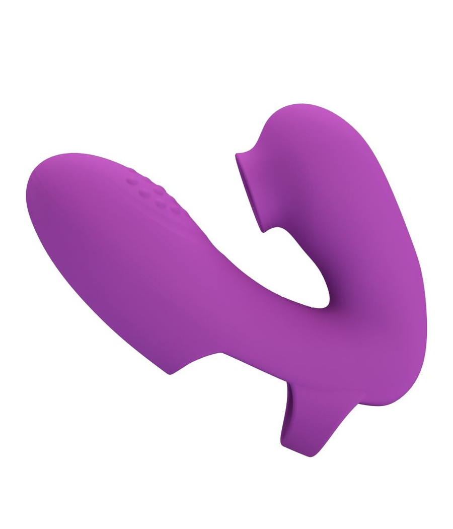 PRETTY LOVE - ATHENA VIBRADOR DE DEDO CON ESTIMULADOR CLÍTORIS MORADO