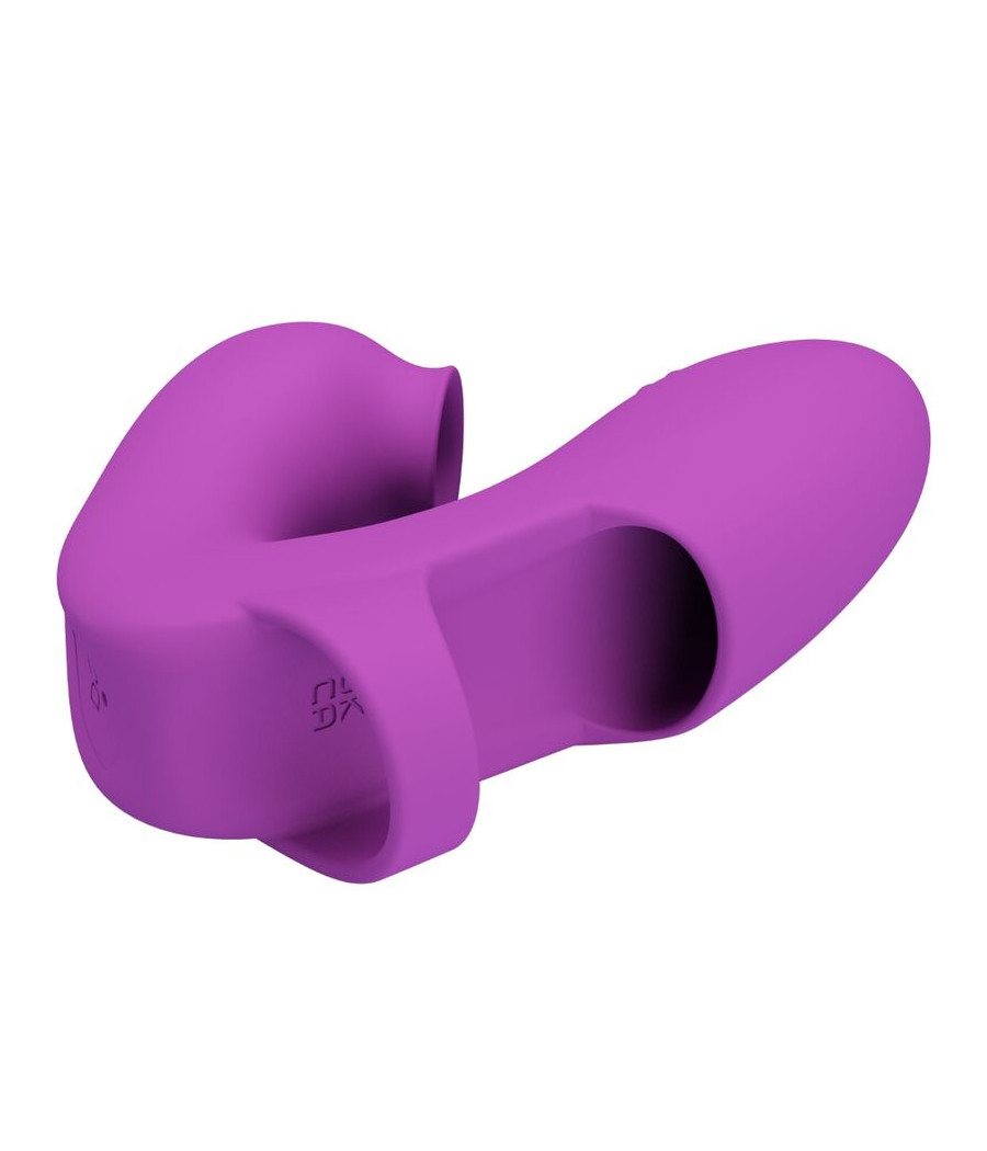PRETTY LOVE - VIBRATEUR DE DOIGTS ATHENA AVEC STIMULATEUR DE CLITORIS VIOLET