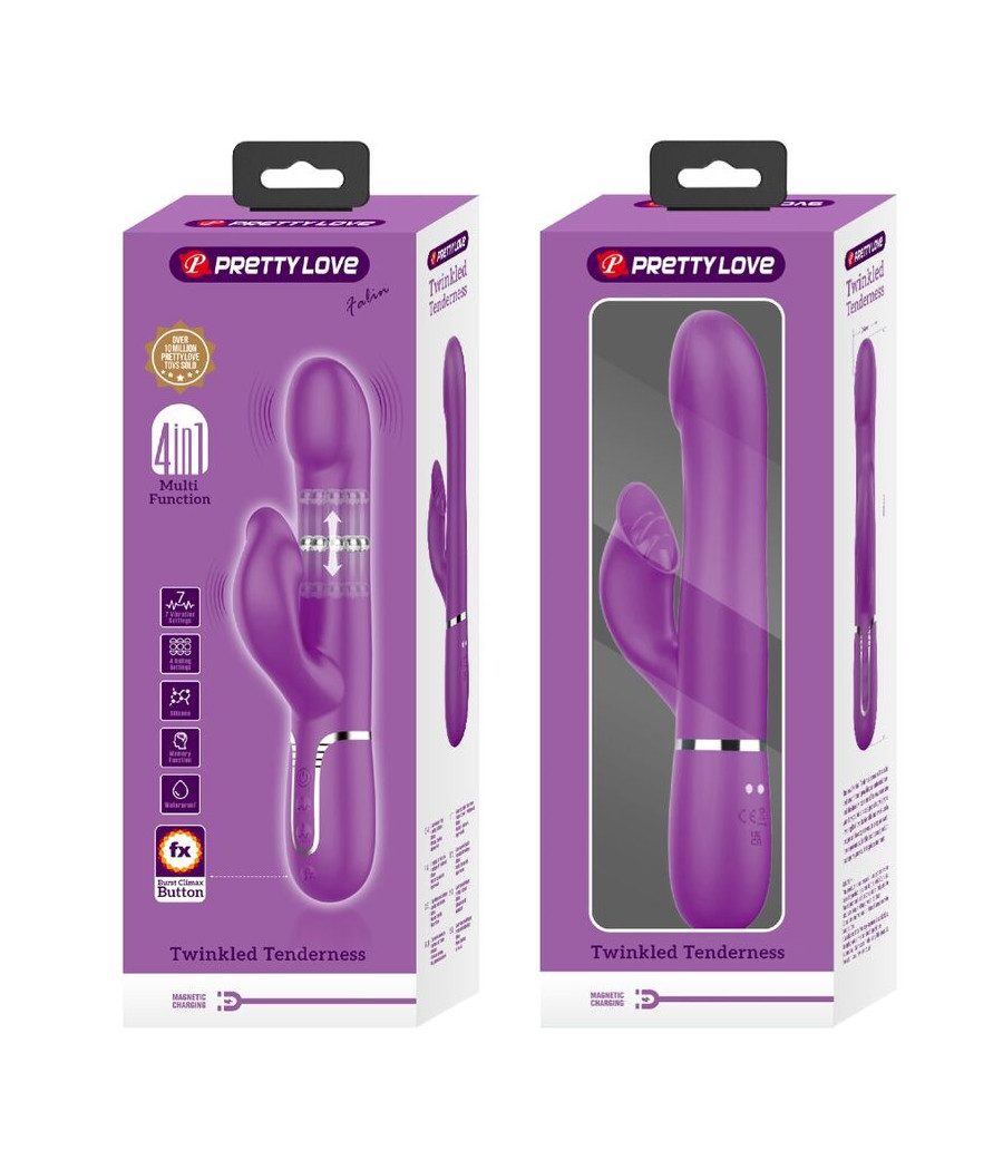 PRETTY LOVE - VIBRADOR & ESTIMULADOR MULTIFUNCIÓN 4 EN 1 MORADO