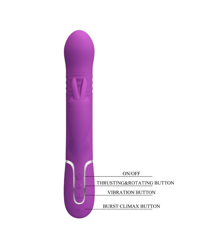 PRETTY LOVE - COALE 4 IN 1 MULTIFUNKTIONS-RABBIT-VIBRATOR LILA