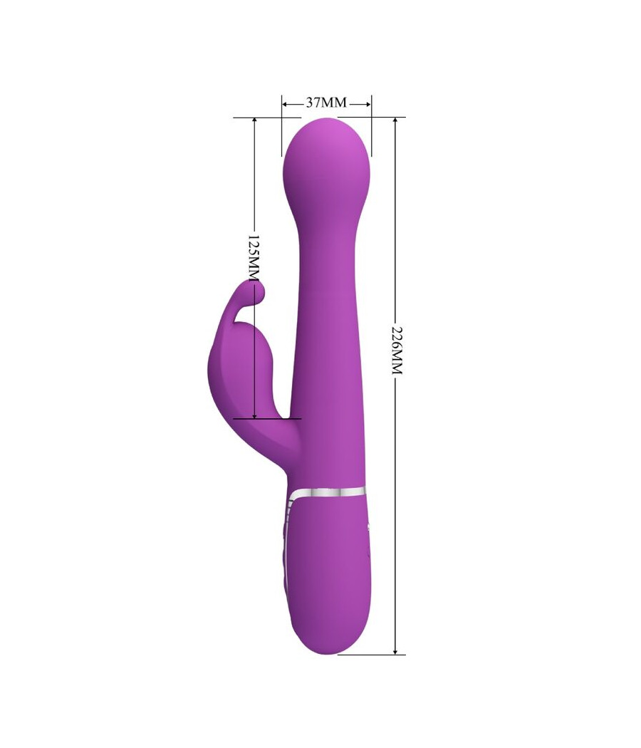 PRETTY LOVE - DEJON 3 IN 1 MULTIFUNCTION RABBIT VIBRATOR  PURPLE