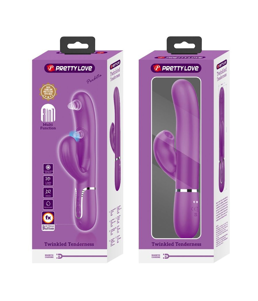 PRETTY LOVE - PERLITA 3 IN 1 VIBRATORE MULTIFUNZIONE CONIGLIO VIOLA