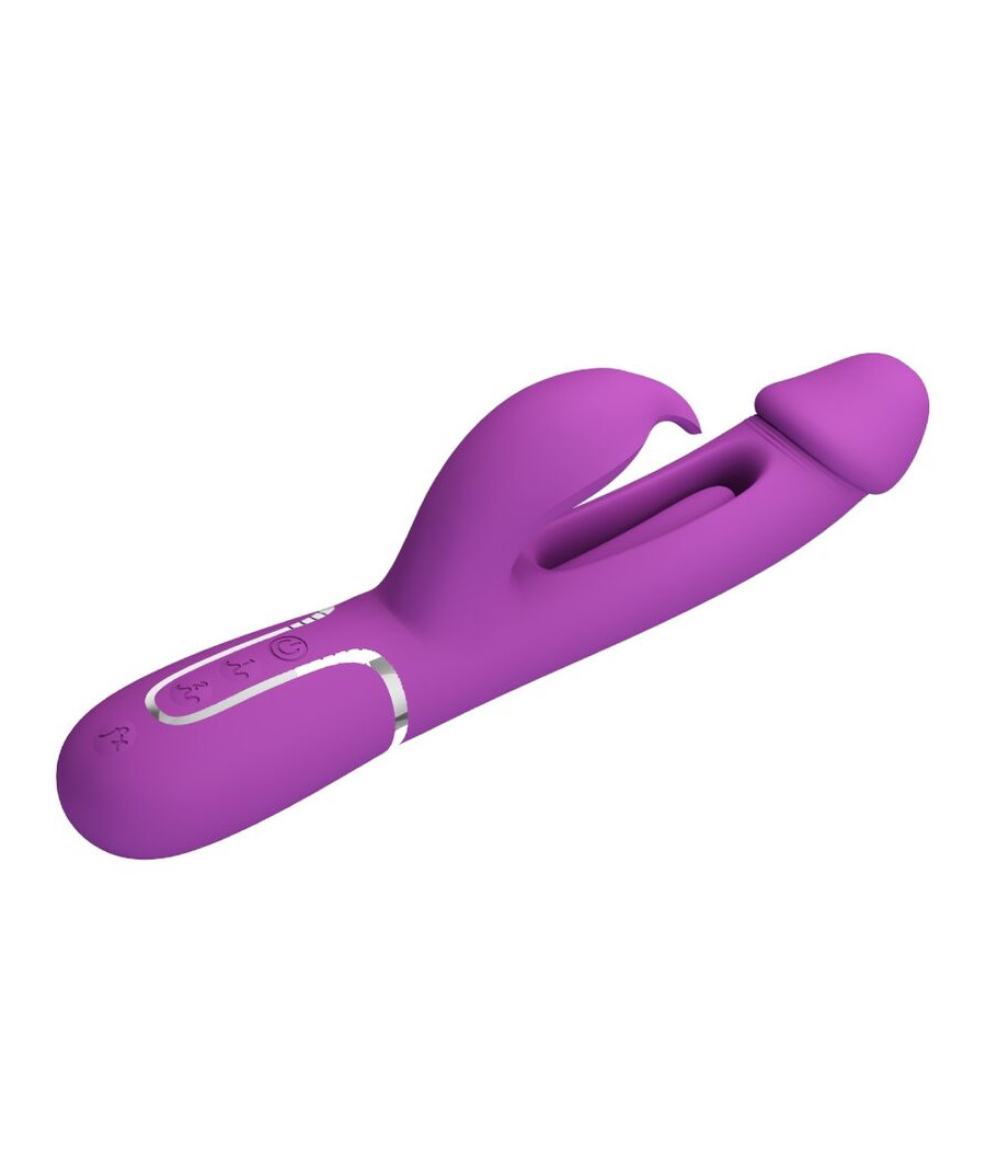 PRETTY LOVE - KAMPAS 3 IN 1 MULTIFUNCTION RABBIT VIBRATOR  PURPLE