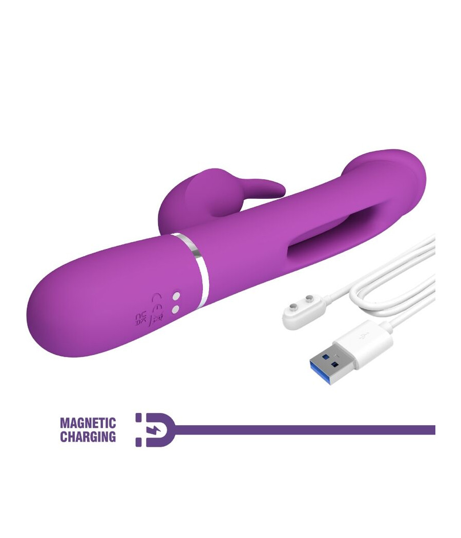 PRETTY LOVE - KAMPAS 3 IN 1 MULTIFUNZIONE VIBRATORE CONIGLIO VIOLA