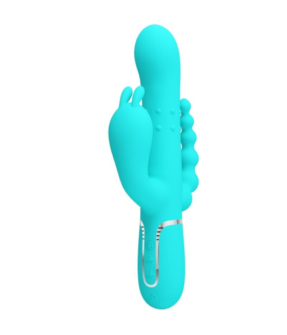 PRETTY LOVE - CAMMY 4 IN 1 MULTIFUNCTION TRIPPLE RABBIT VIBRATOR  BLUE