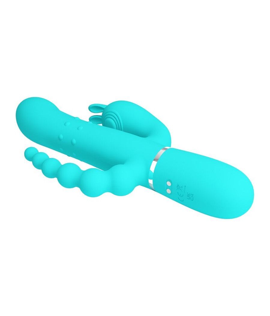 PRETTY LOVE - CAMMY 4 EN 1 VIBRATEUR MULTIFONCTION TRIPPLE RABBIT BLEU