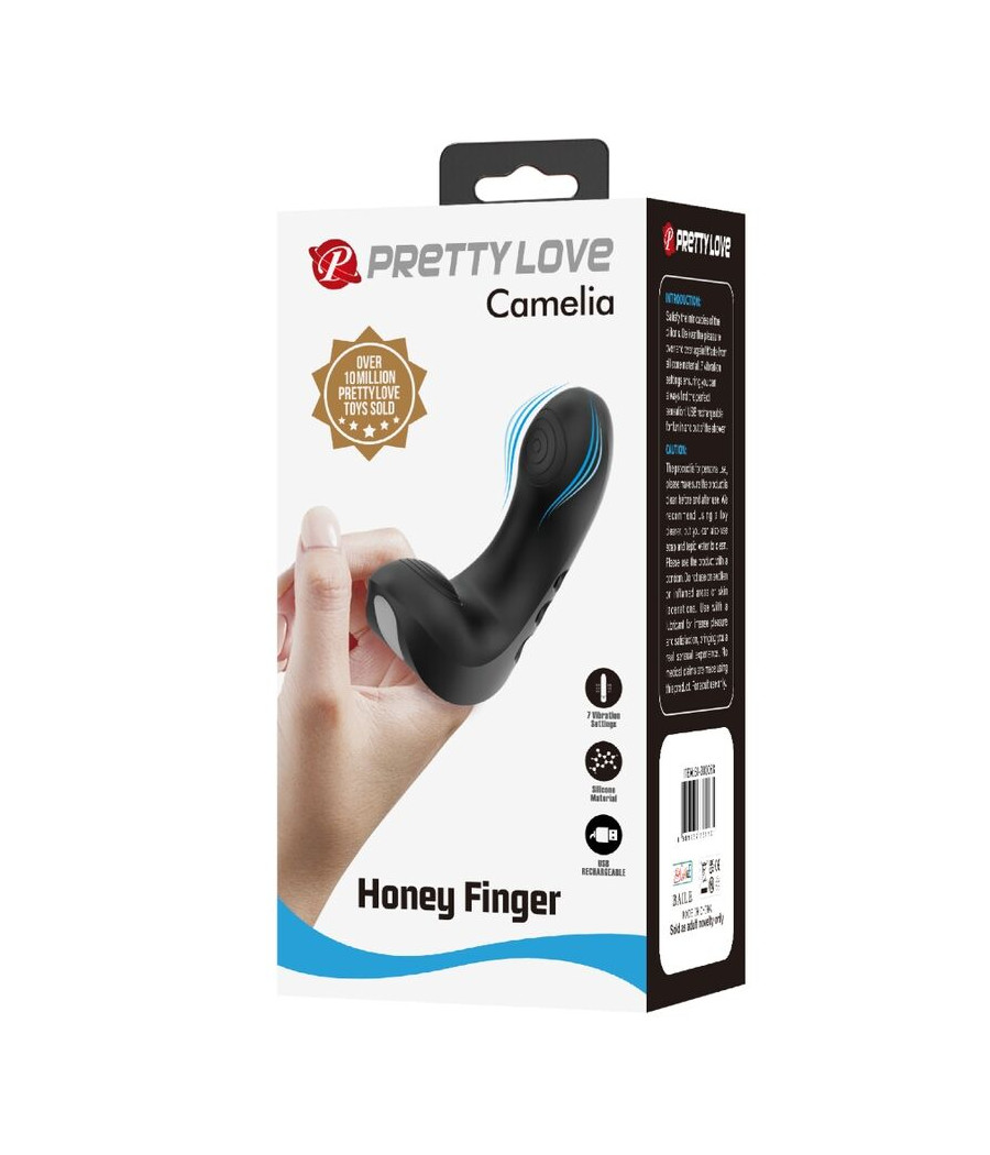 PRETTY LOVE - VIBRATEUR DOIGT CAMELIA 7 VIBRATIONS NOIR