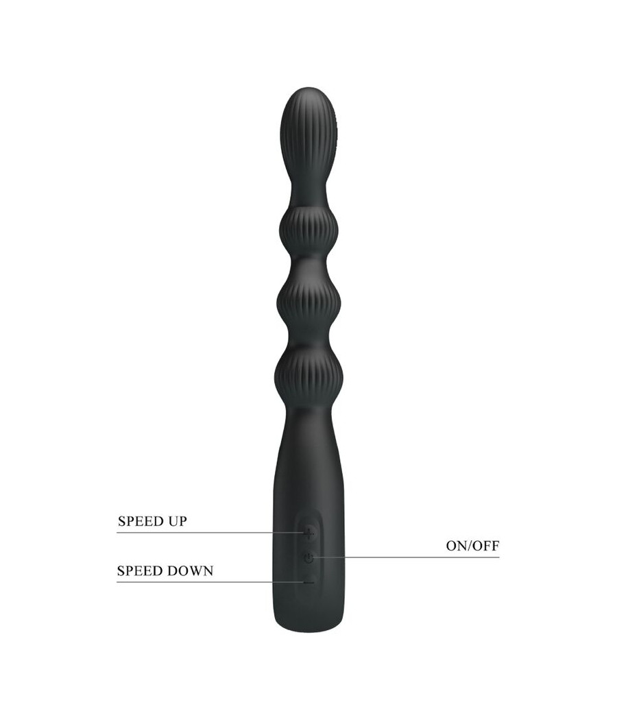 PRETTY LOVE - FEDERER ANAL VIBRATOR 12 VIBRATIONS BLACK