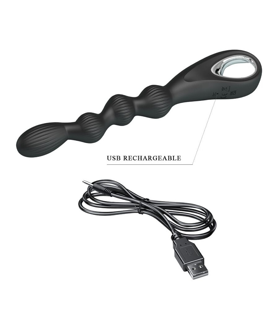 PRETTY LOVE - FEDERER ANALVIBRATOR 12 VIBRATIONEN SCHWARZ