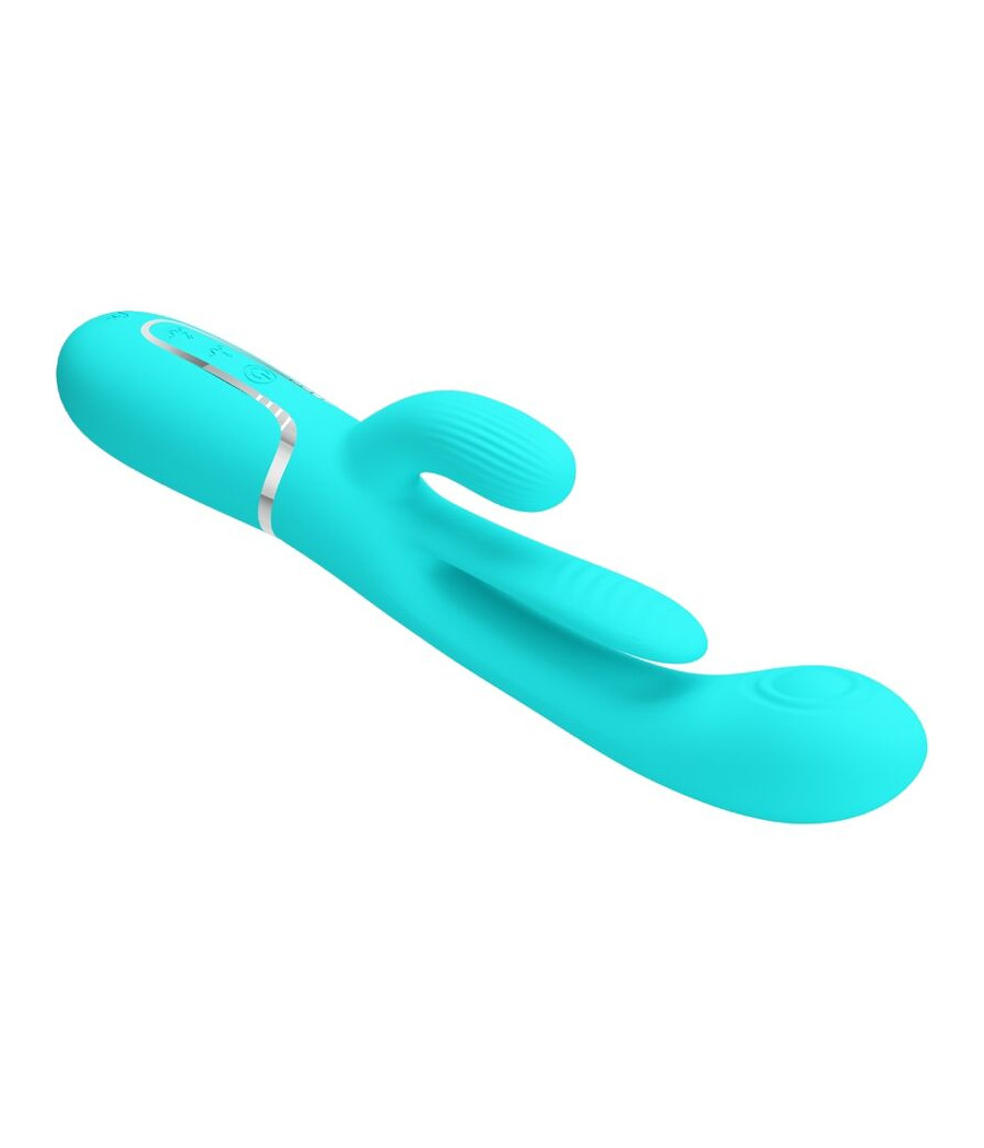 PRETTY LOVE - SHANIA TRIPLE RABBIT MULTIFUNKTIONSVIBRATOR 3 IN 1 BLAU