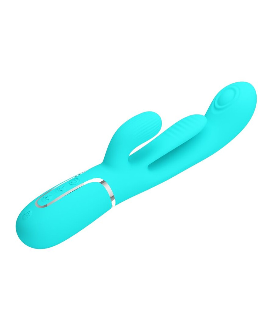 PRETTY LOVE - SHANIA TRIPLE RABBIT MULTIFUNKTIONSVIBRATOR 3 IN 1 BLAU